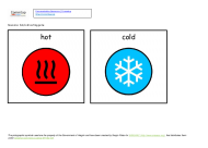 Hot/cold basic concepts sorting game