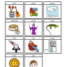 z in the middle of words picture cards