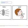 Picture symbols for noisy/quiet