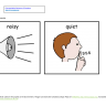 Noisy/quiet sorting game