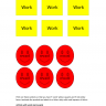 Coloured symbols for work and reward