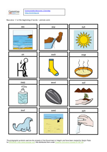 s at the beginning of words picture cards