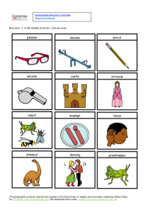 s in the middle of words picture cards