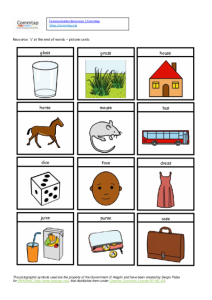 s at the end of words picture cards