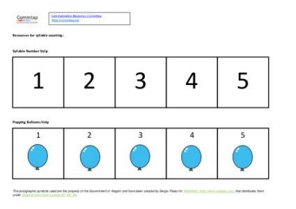 Syllable counting strips