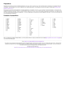 Prepositions