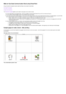 Make an Eye Gaze Communication Book using PowerPoint
