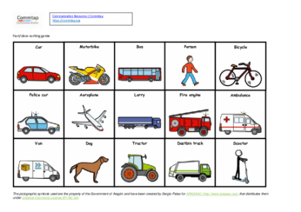 fast slow traffic spot game symbols