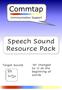 Use 'sh' Instead of 's' - Word Initial Speech Sound Pack