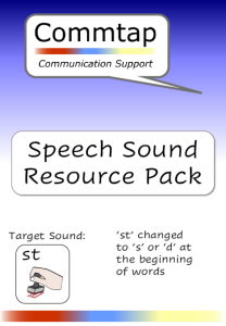 Use 'st instead of 's' or 'd' Word Initial Speech Sound Pack