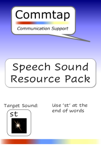 Speech Sound Pack - Use 'st' at the end of words