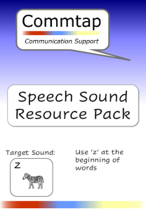 Speech Sound Pack - Use 'z' at the beginning of words