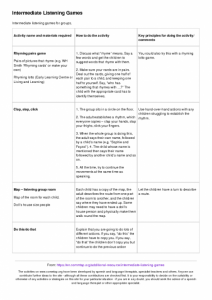 Intermediate Listening Games