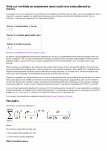 Work out how likely an assessment result could have been achieved by chance