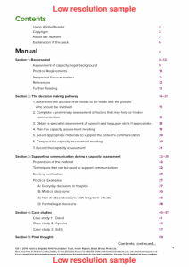 Assessment of Decision Making Capacity (Sample)