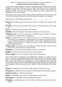 Activities for comprehension of concepts